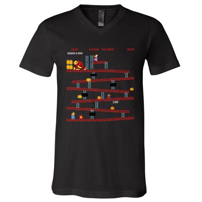 Gaming Arcade Retro Video Game Console Vintage Gamer Gifts V-Neck T-Shirt