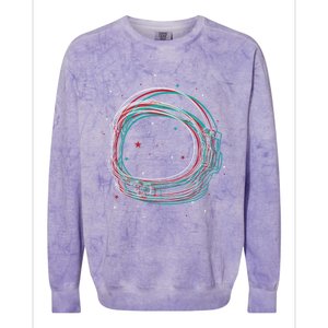 Graphic Astronaut Rave Festival Cool Gift Colorblast Crewneck Sweatshirt