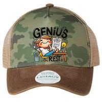 Genius At Rest Funny Legacy Tie Dye Trucker Hat