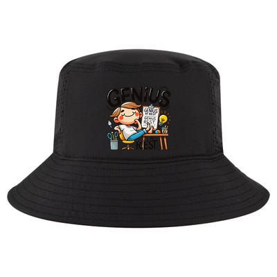 Genius At Rest Funny Cool Comfort Performance Bucket Hat