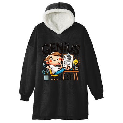 Genius At Rest Funny Hooded Wearable Blanket