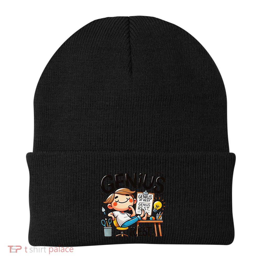 Genius At Rest Funny Beanie