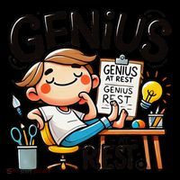 Genius At Rest Funny Drawstring Bag