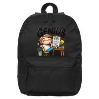 Genius At Rest Funny 16 in Basic Backpack