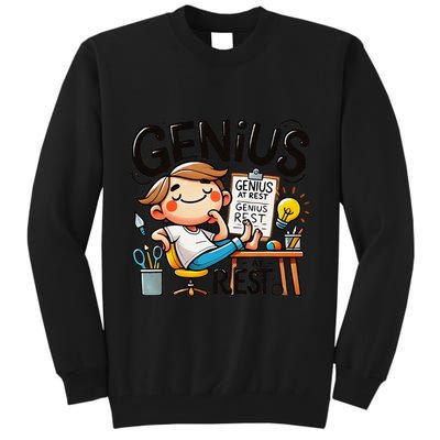 Genius At Rest Funny Tall Sweatshirt