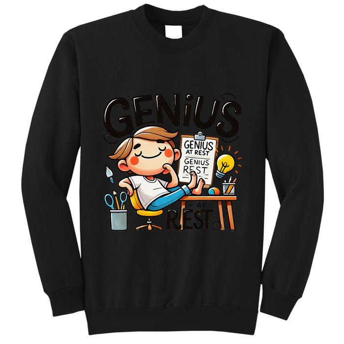 Genius At Rest Funny Tall Sweatshirt