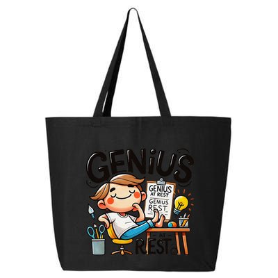Genius At Rest Funny 25L Jumbo Tote