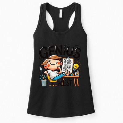Genius At Rest Funny Womens Tank Top