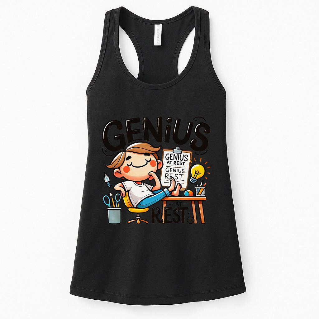 Genius At Rest Funny Womens Tank Top