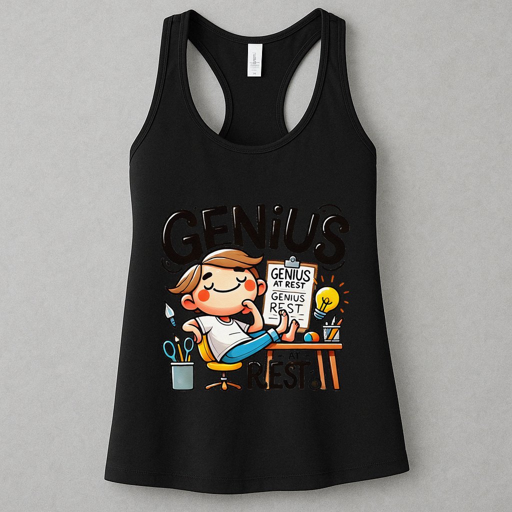 Genius At Rest Funny Womens Tank Top