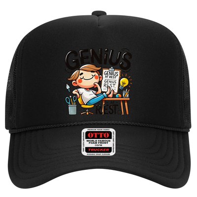 Genius At Rest Funny Trucker Hat