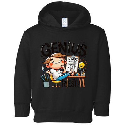Genius At Rest Funny Toddler Hoodie