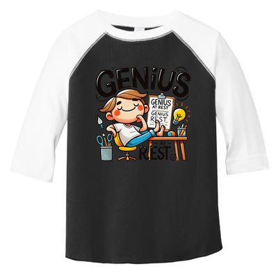 Genius At Rest Funny Toddler Fine Jersey T-Shirt