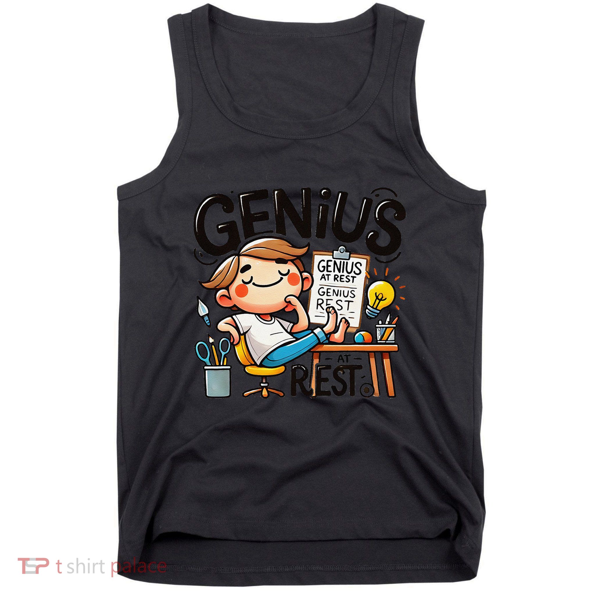 Genius At Rest Funny Tank Top