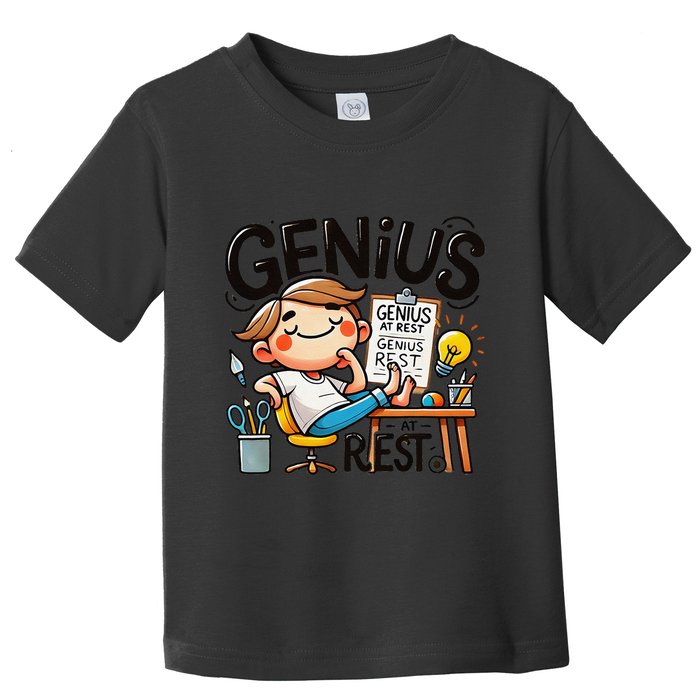 Genius At Rest Funny Toddler T-Shirt