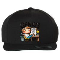Genius At Rest Funny Wool Snapback Cap