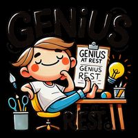 Genius At Rest Funny Wool Snapback Cap
