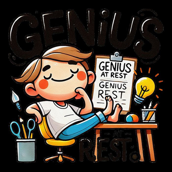 Genius At Rest Funny Wool Snapback Cap