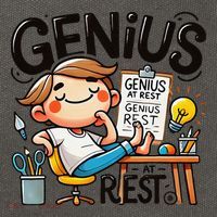 Genius At Rest Funny Cotton Canvas Backpack