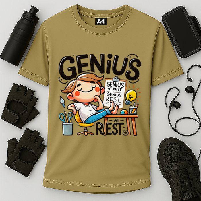 Genius At Rest Funny Performance Shirt