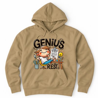 Genius At Rest Funny Hoodie