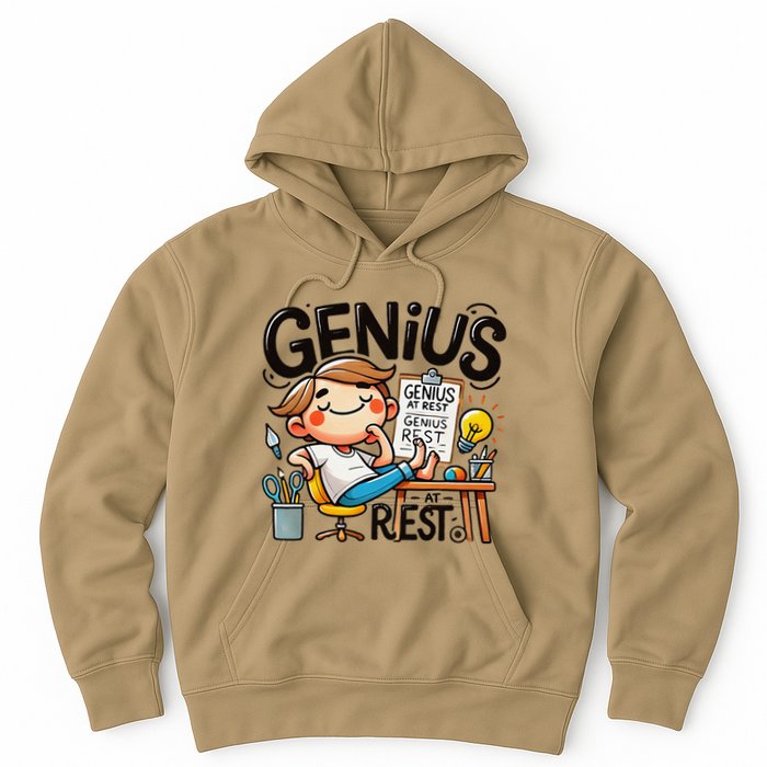 Genius At Rest Funny Hoodie