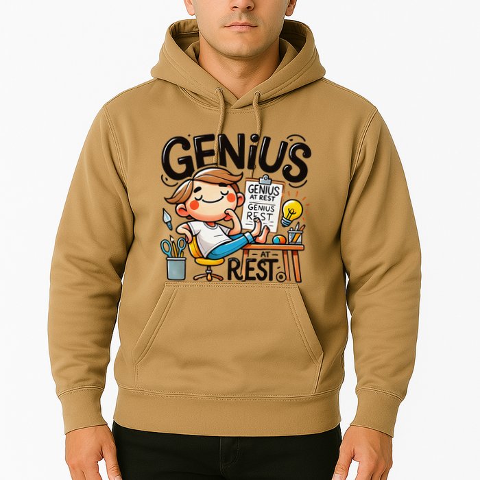 Genius At Rest Funny Hoodie