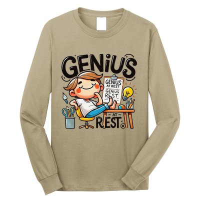 Genius At Rest Funny Long Sleeve Shirt