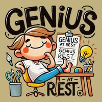 Genius At Rest Funny Button