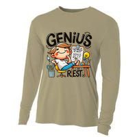 Genius At Rest Funny Cooling Performance Long Sleeve Crew