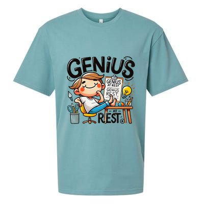 Genius At Rest Funny Sueded Cloud Jersey T-Shirt