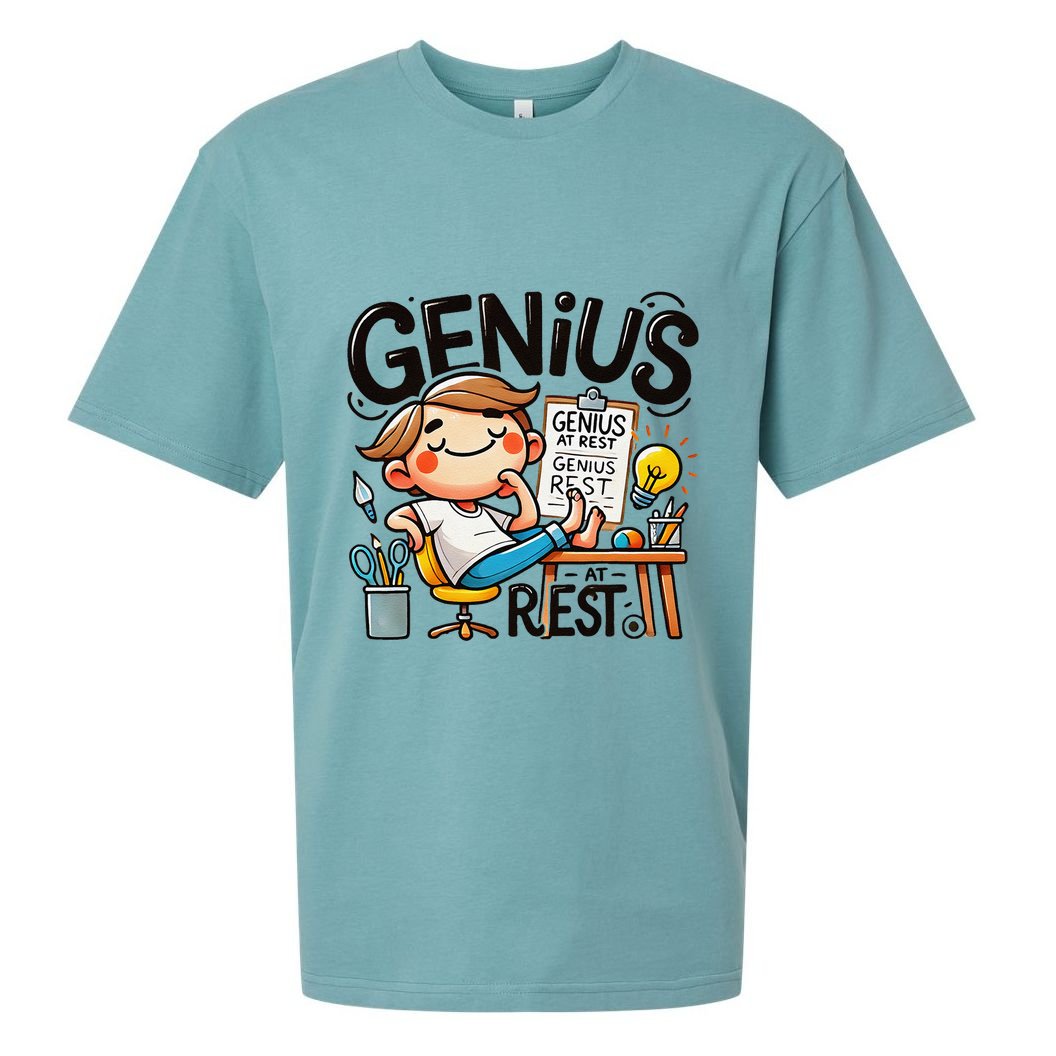 Genius At Rest Funny Sueded Cloud Jersey T-Shirt