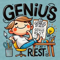 Genius At Rest Funny Sueded Cloud Jersey T-Shirt