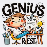 Genius At Rest Funny Garment-Dyed Sweatshirt
