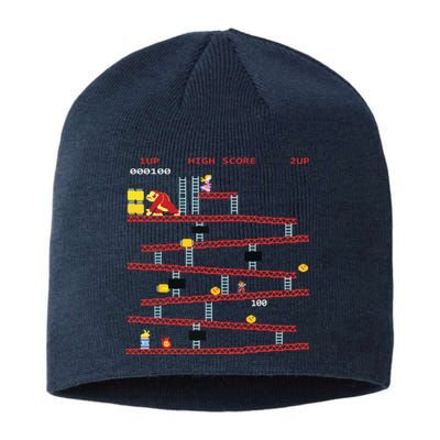 Gaming Arcade Retro Video Game Console Vintage Gamer Gifts Sustainable Beanie