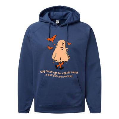 Ghost Any Room Can Be A Panic Room If You Give Me A Second Performance Fleece Hoodie