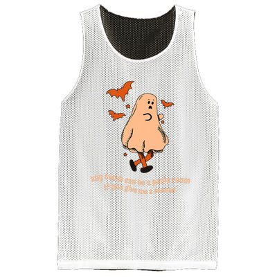 Ghost Any Room Can Be A Panic Room If You Give Me A Second Mesh Reversible Basketball Jersey Tank