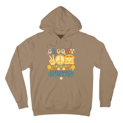 Groovy Auntie Retro Matching Family Baby Shower Mother's Day Hoodie