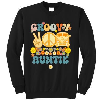 Groovy Auntie Retro Matching Family Baby Shower Mother's Day Sweatshirt