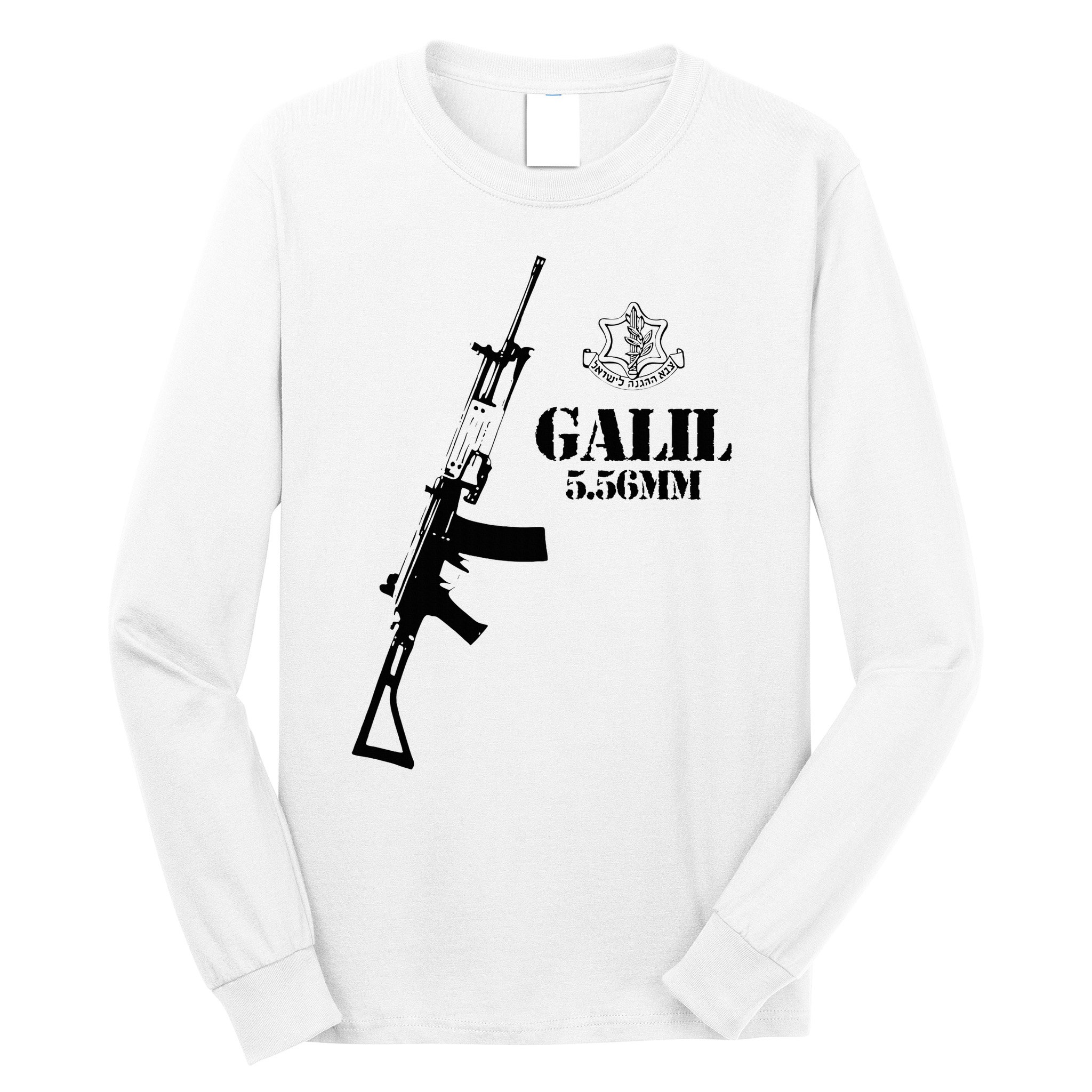 Galil Assault Rifle 5.56 Idf Long Sleeve Shirt