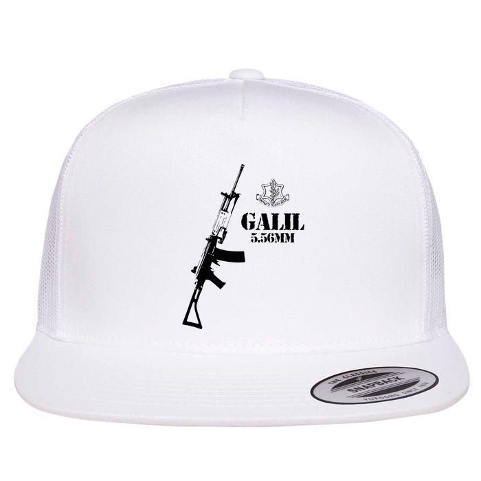 Galil Assault Rifle 5.56 Idf Flat Bill Trucker Hat