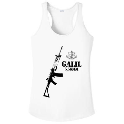 Galil Assault Rifle 5.56 Idf Ladies PosiCharge Competitor Racerback Tank