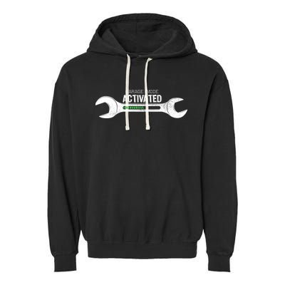 Garage Mode Activated Funny Mechanic Garment-Dyed Fleece Hoodie