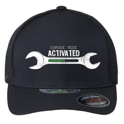 Garage Mode Activated Funny Mechanic Flexfit Unipanel Trucker Cap