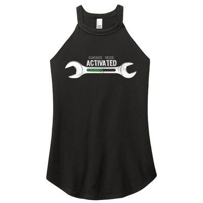 Garage Mode Activated Funny Mechanic Women's Perfect Tri Rocker Tank