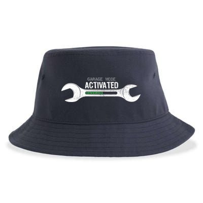 Garage Mode Activated Funny Mechanic Sustainable Bucket Hat