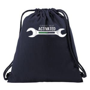 Garage Mode Activated Funny Mechanic Drawstring Bag