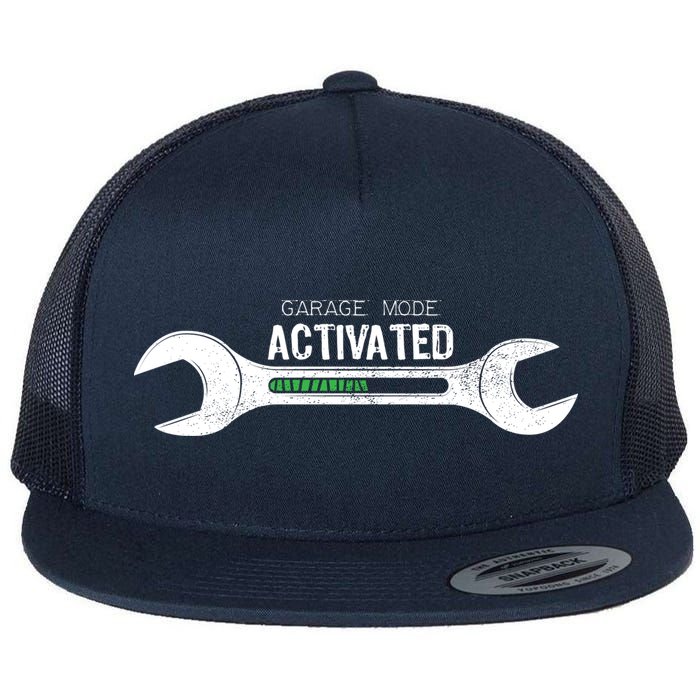 Garage Mode Activated Funny Mechanic Flatbill Hat