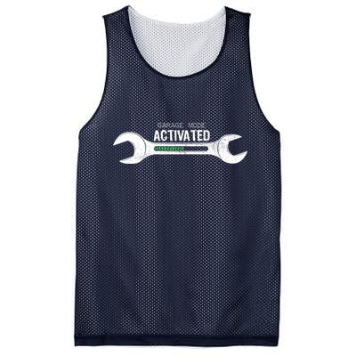 Garage Mode Activated Funny Mechanic Mesh Reversible Basketball Jersey Tank