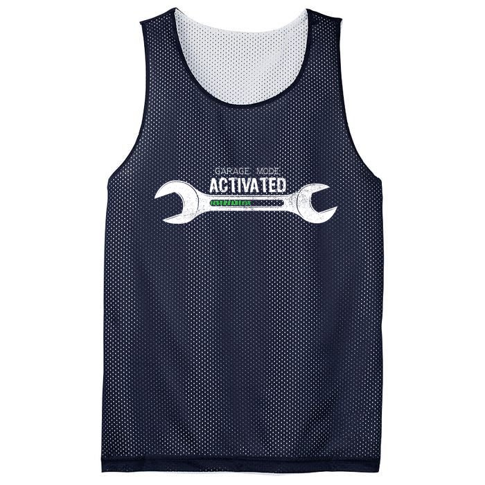 Garage Mode Activated Funny Mechanic Mesh Reversible Basketball Jersey Tank